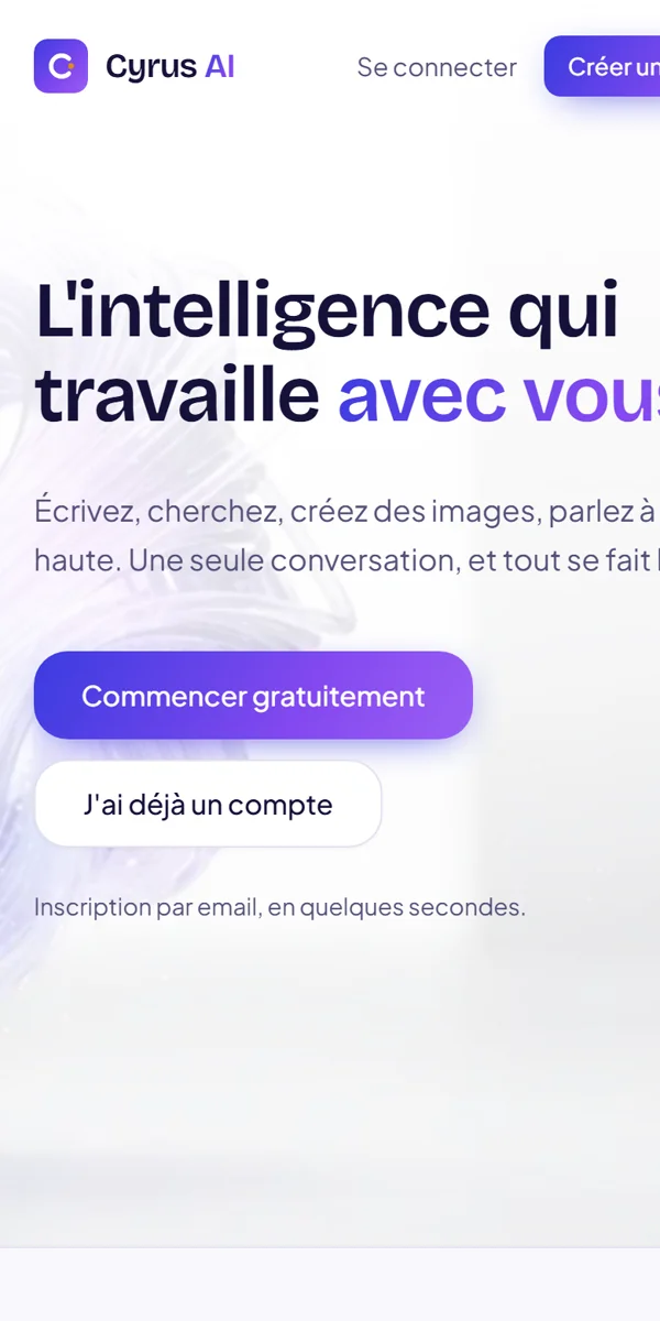 Cyrus AI sur téléphone