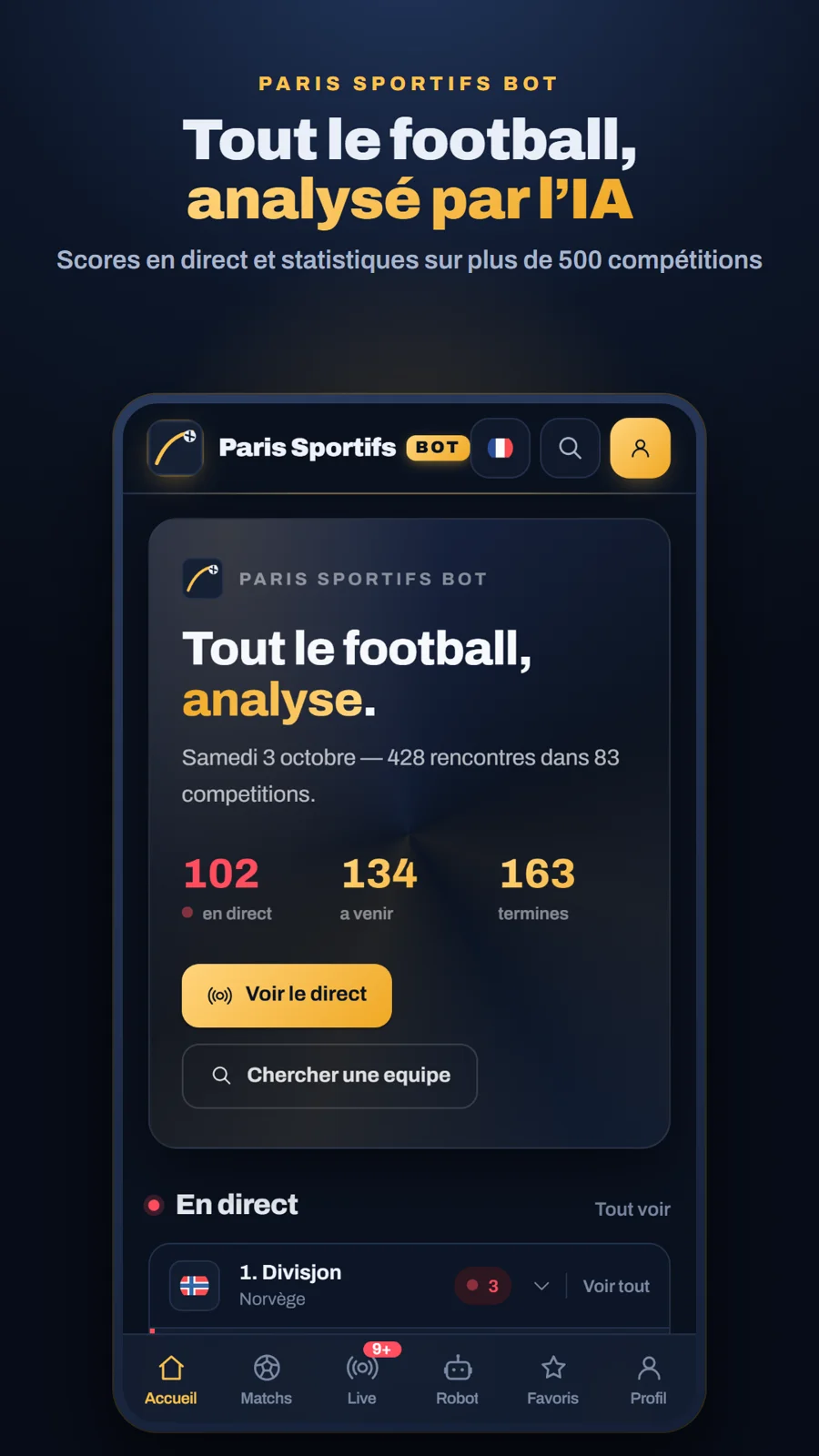 Paris Sportifs Bot : accueil