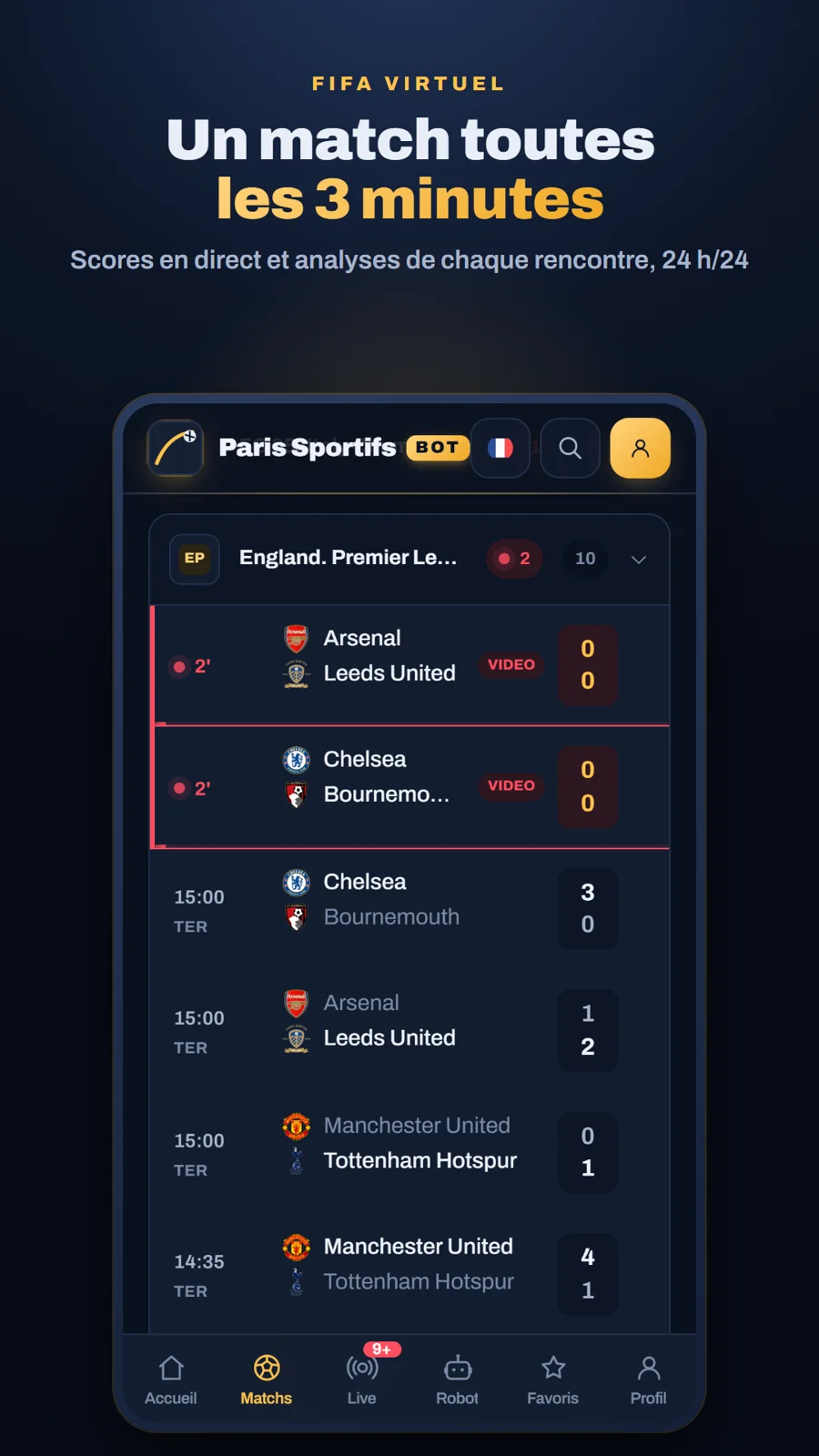 Paris Sportifs Bot, écran 5