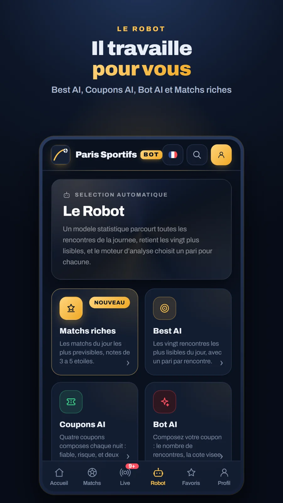 Paris Sportifs Bot, écran 6